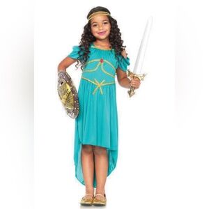 Wonderland Costumes Warrior Goddess child costume. NWT med 8-10 dress/headband